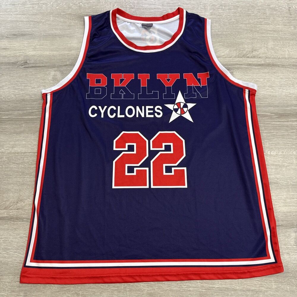 Brooklyn Cyclones Baseball Jersey Men's Blue Tank Top XL Basketball Polyester